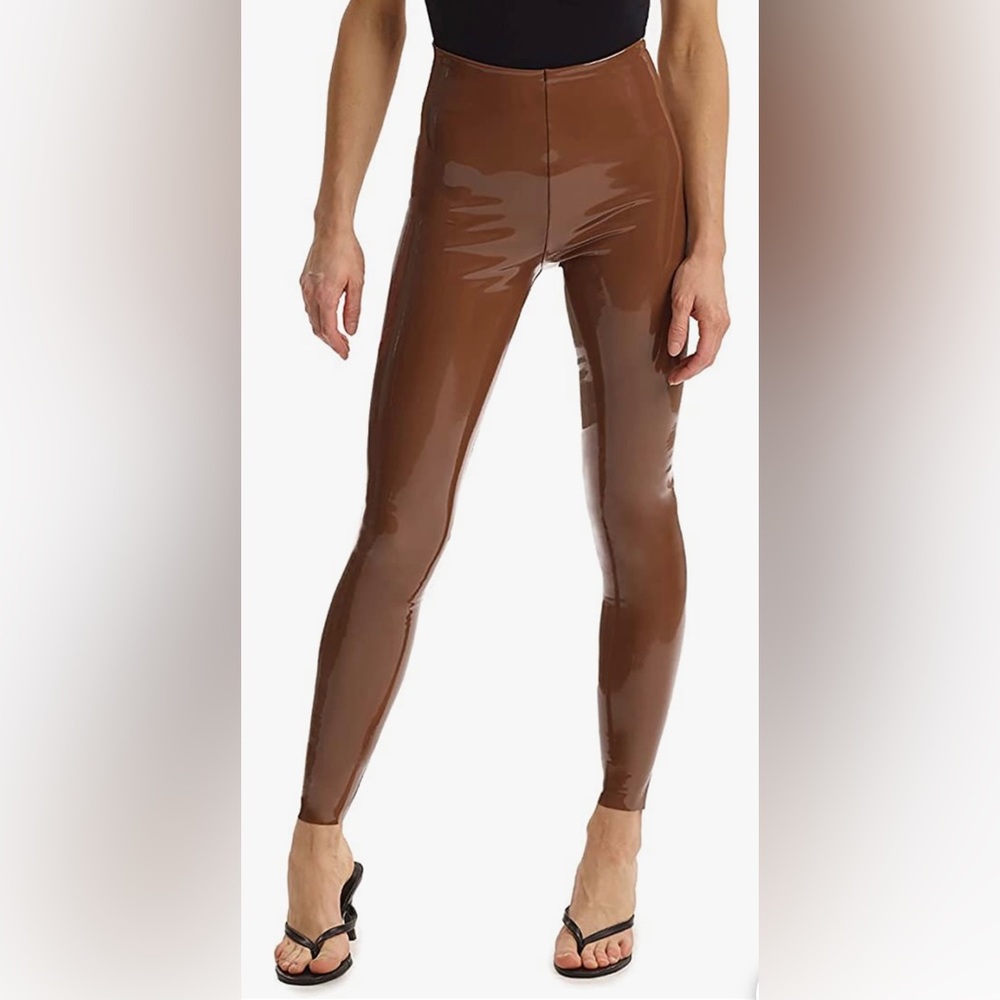 Women’s Size L Commando Faux Patent Leather Leggings in Cinnamon - New with tags